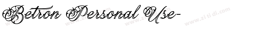 Betron Personal Use字体转换